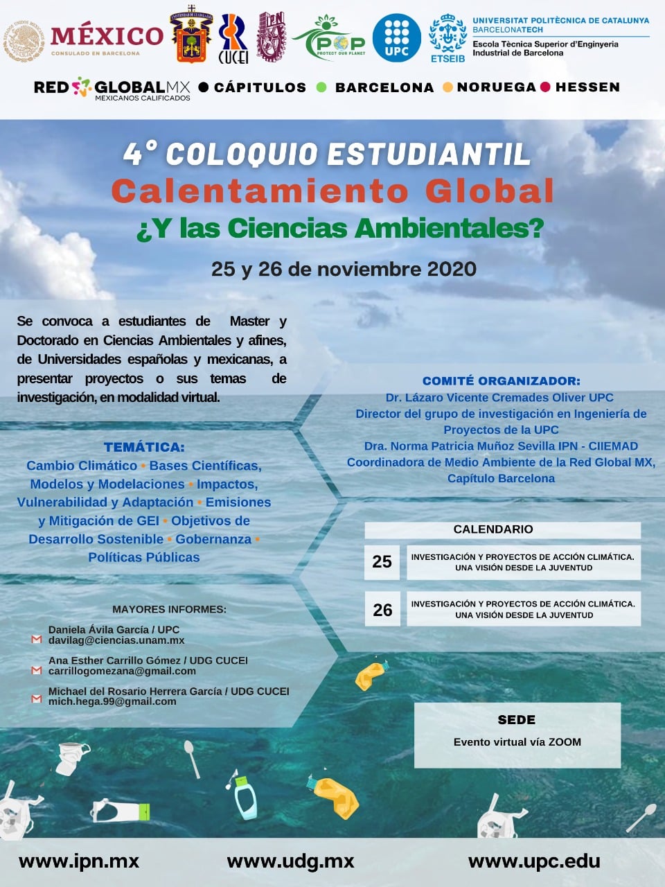 Patético Ingenieros seda 4to Coloquio «Calentamiento Global ¿Y las ciencias ambientales?» -  Asociación de profesionales mexicanos
